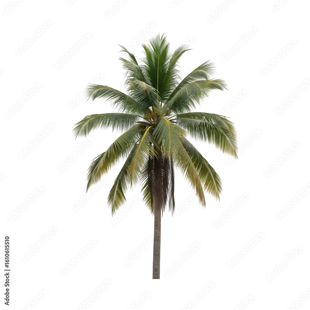 Obraz premium palm tree isolated on white Cut out the background