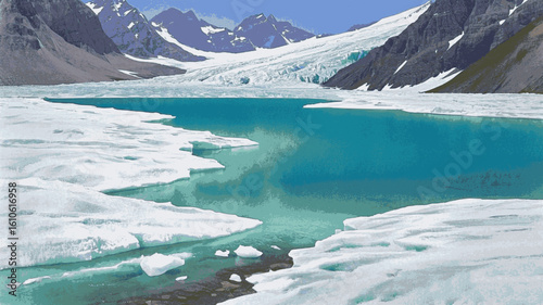 Aqueous Bloom The most beautiful ice melt isolated watercolor vector illustration svg