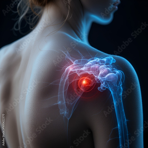 woman with pain in shoulder joint