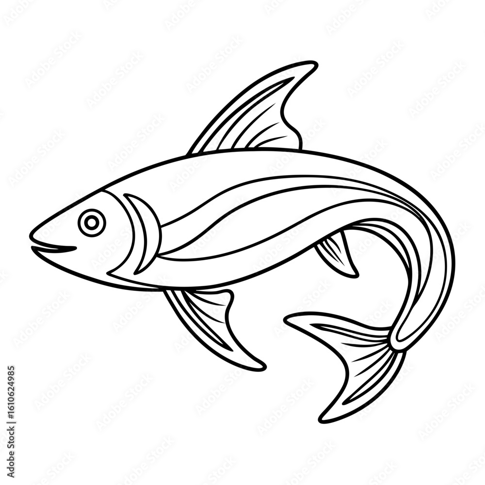 Fototapeta premium vector illustration of a fish