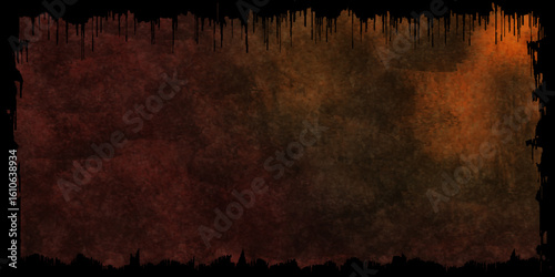 ハロウィン　秋　和紙　フレーム　背景