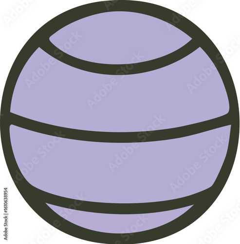 Simple Illustration of a Therapy Ball.