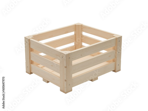 Wallpaper Mural Studio shot of a natural unfinished wooden crate against an isolated transparent background Torontodigital.ca