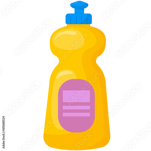 Household Cleaning Products and Detergents Vector Set