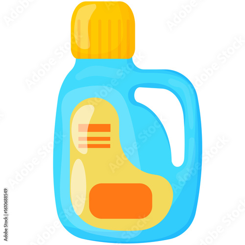 Household Cleaning Products and Detergents Vector Set