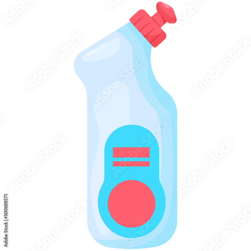 Household Cleaning Products and Detergents Vector Set
