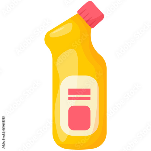 Household Cleaning Products and Detergents Vector Set