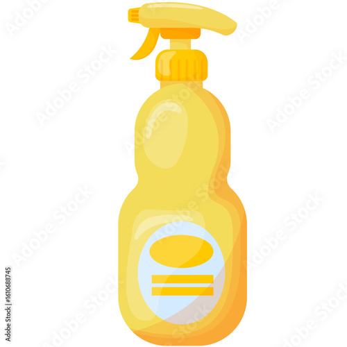 Household Cleaning Products and Detergents Vector Set