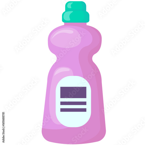Household Cleaning Products and Detergents Vector Set