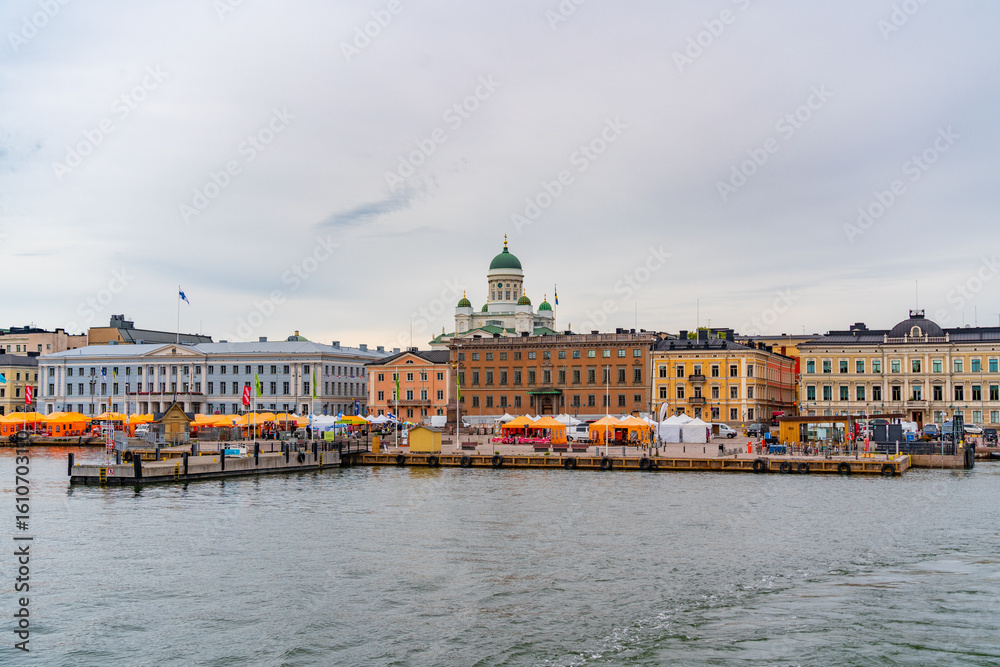 Obraz premium South Harbour, the main harbour for passengers and cargos in Helsinki, Finland
