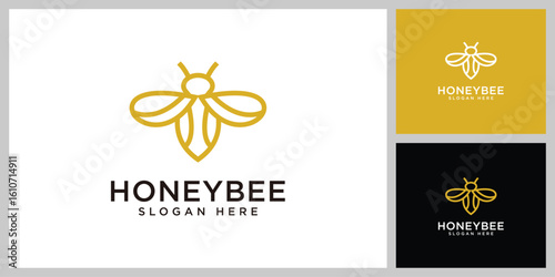 honey Bee animals logo vector