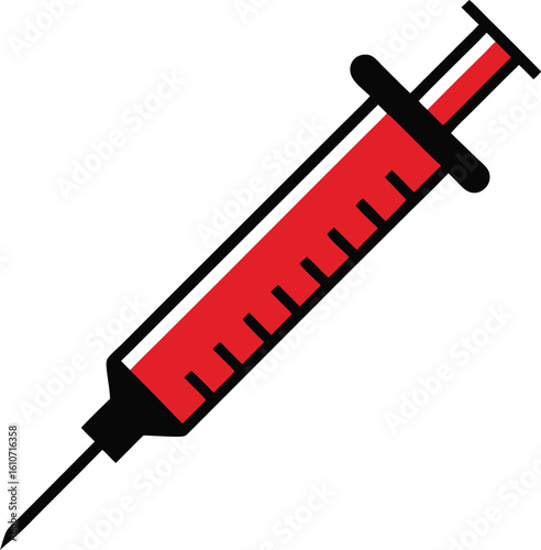 Tooth anesthesia syringe icon simple illustration