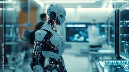 Wallpaper Mural Robot in modern laboratory Torontodigital.ca