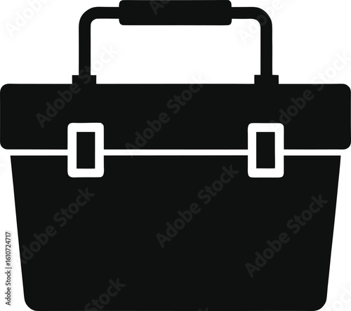 Tool box icon or logo illustration outline black