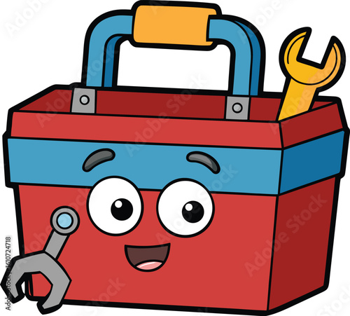 Tool box icon or logo illustration outline black