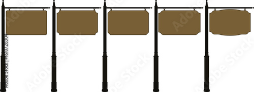 Blank Hanging Rectangular Signage Mockup