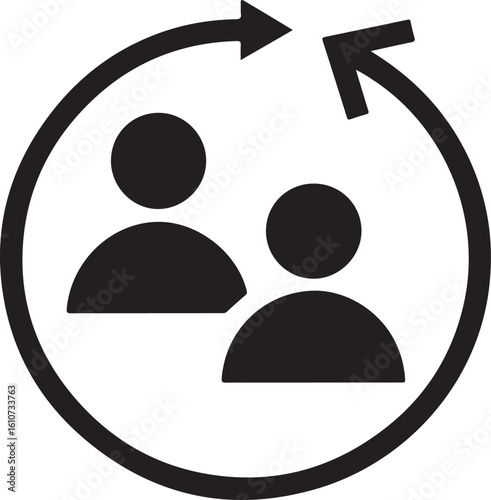 Customer retention icon sign 