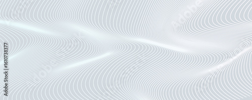 Abstract background with white holographic line pattern in luxury pastel colors. Premium horizontal vector design template for business banner, prestigious voucher, wedding invitation.