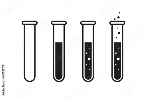 Test tube icon vector. Lab test tube vector symbol. Laboratory glass symbol. medical and microbiology laboratory symbols. Vector illustration