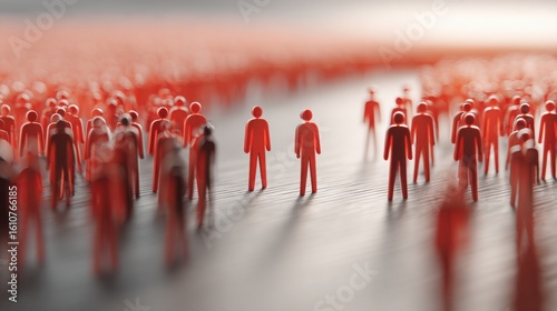 Group of people standing in a line illustrating the strategic layout of an innovation cohort framework for collaboration