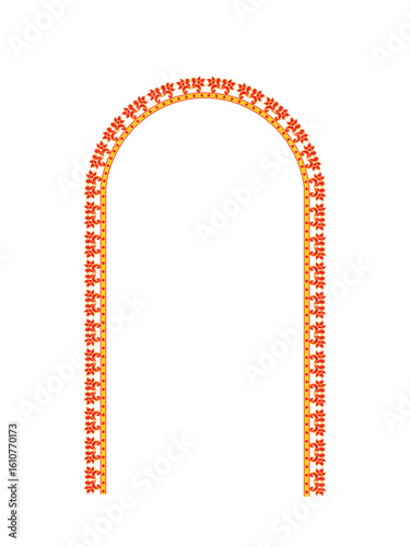 Durga Puja festive frame with traditional borders and vibrant background, ideal for sale banners, festival offers, and promotional ads. Perfect for print and digital use.