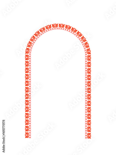 Durga Puja festive frame with traditional borders and vibrant background, ideal for sale banners, festival offers, and promotional ads. Perfect for print and digital use.