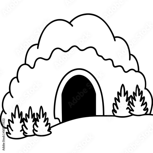Burrow or den entrance  AI Design for Seasonal Celebrations