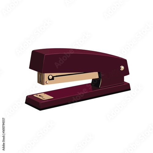 Stylish staple remover silhouette on white background, minimalist design
