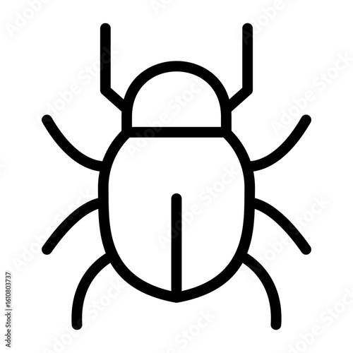 Software Bug Glitch Error Icon Computer Virus Malware Cyber Security Threat System Problem Digital Attack Warning Online Danger IT Development Debugging