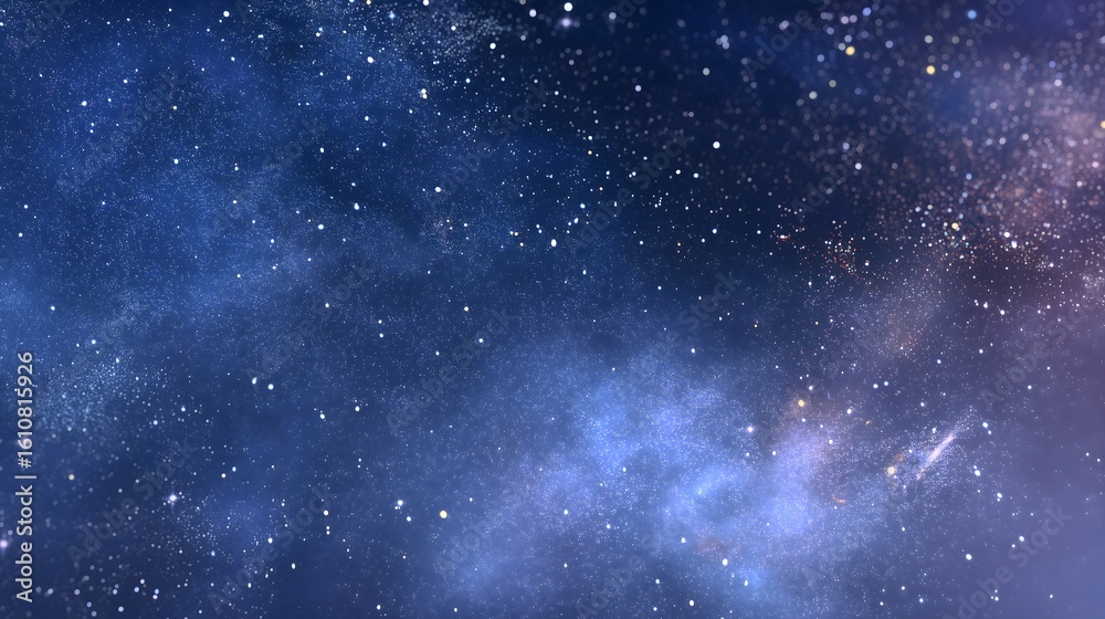 Fototapeta premium Silent Deep Space with Blue Starlight – Generative AI