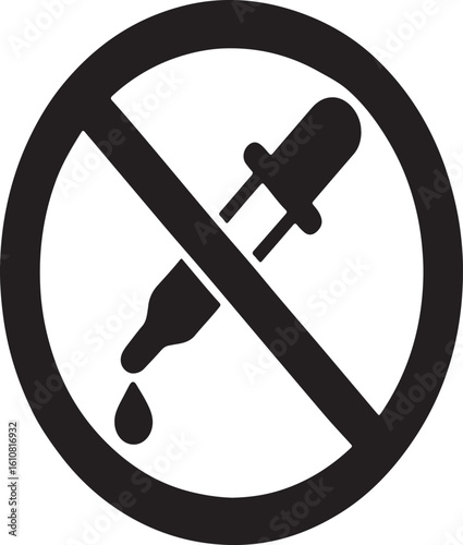 Prohibition of Eye Irritant Use Symbol with a Striking Visual Representation of Restricted Access and Safety Awareness Emphasized to Prevent Exposure