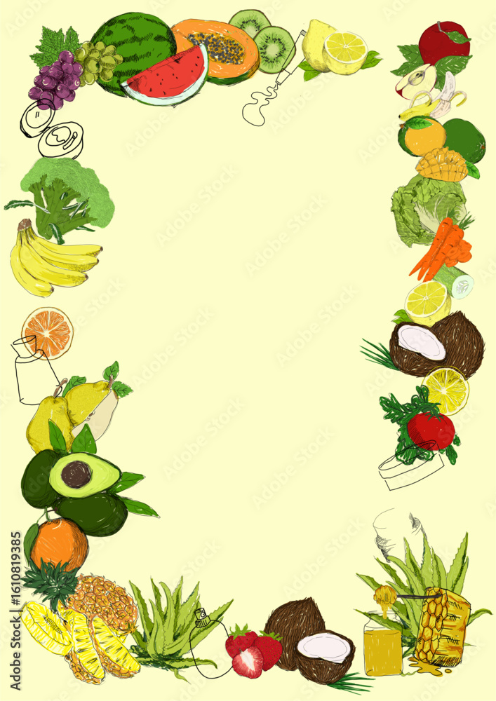 Fototapeta premium fruits and vegetables