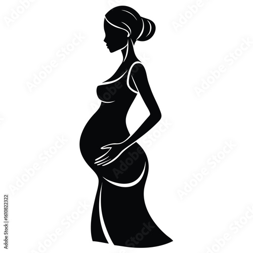 pregnant woman silhouette