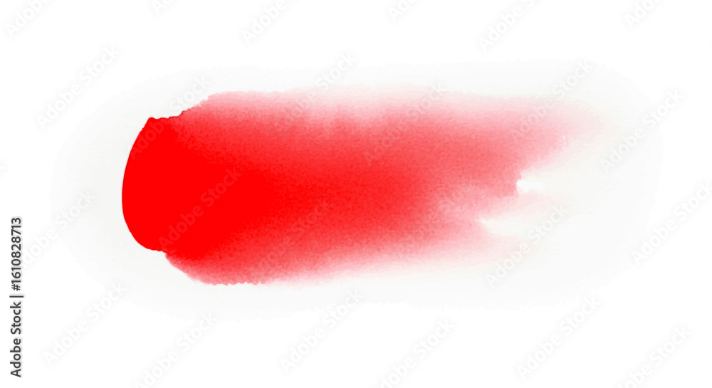 A vibrant red watercolor stain, abstract and flowing, on a white background. A vibrant red watercolor stain, abstract and flowing, on a white background.