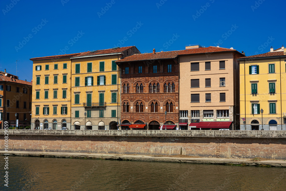 Obraz premium View of old buildings in Pisa, Italy