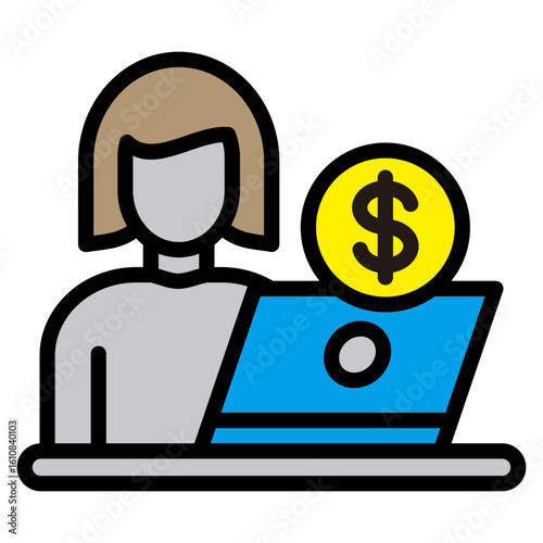 Freelance Work  Icon Element For Design