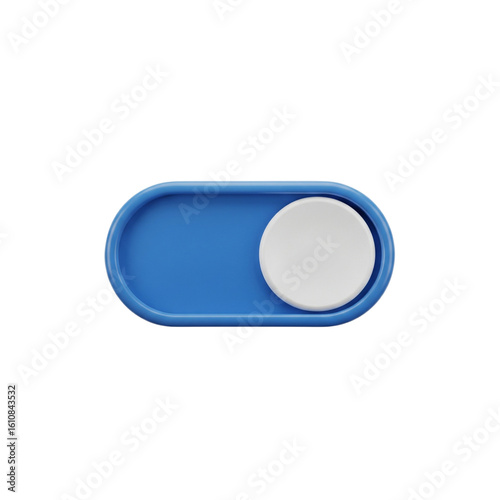 3D Render of a Toggle Switch Button for UI Design