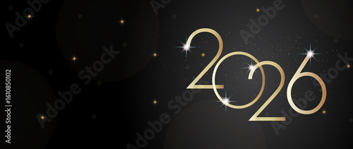 2026 Happy New Year Background Design. Greeting Card, Banner, Poster. Vector Illustration.