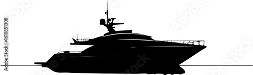 Speedboat Adventure Silhouette Vector