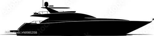 Speedboat Adventure Silhouette Vector