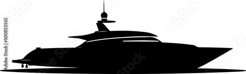 Speedboat Adventure Silhouette Vector