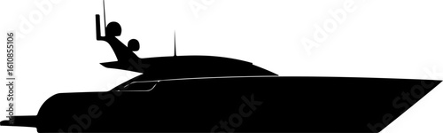 Speedboat Adventure Silhouette Vector