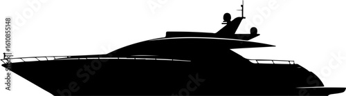 Speedboat Adventure Silhouette Vector