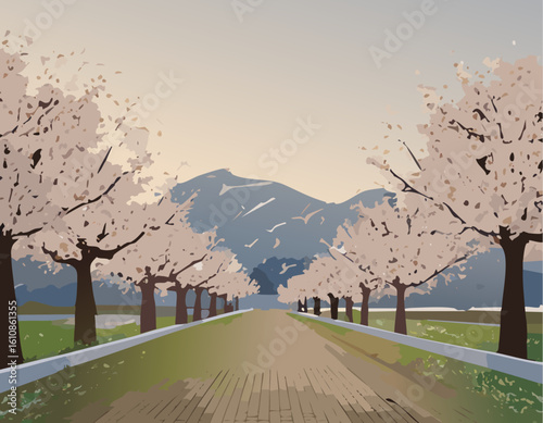 桜と風景