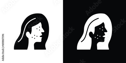 Acne icon vector illustration glyph style designs for web.