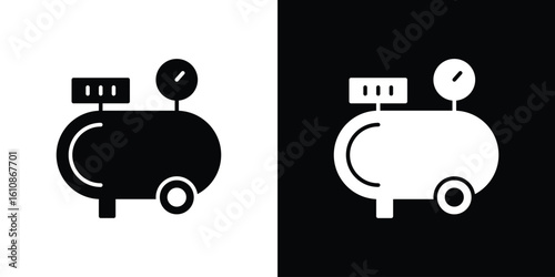 Air compressor icon vector illustration glyph style designs for web.
