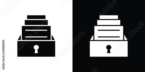 Archive icon vector illustration glyph style designs for web.