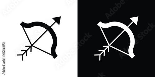 Archery icon vector illustration glyph style designs for web.