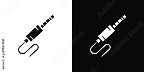 Audio jack icon vector illustration glyph style designs for web.