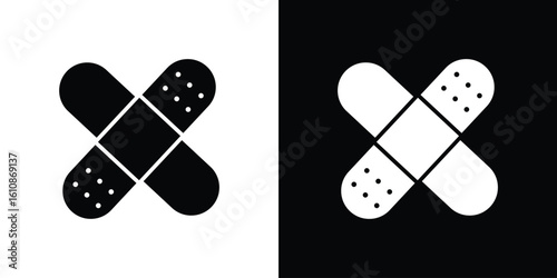 Band aid icon vector illustration glyph style designs for web.